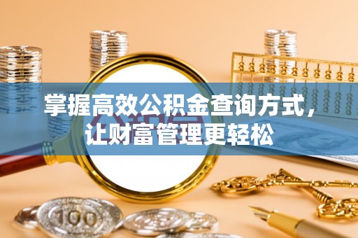 巴州掌握高效公积金查询方式，让财富管理更轻松